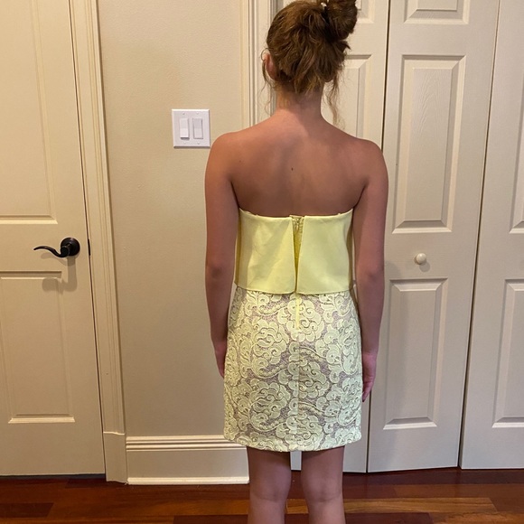 Yellow cocktail dress - Picture 3 of 4